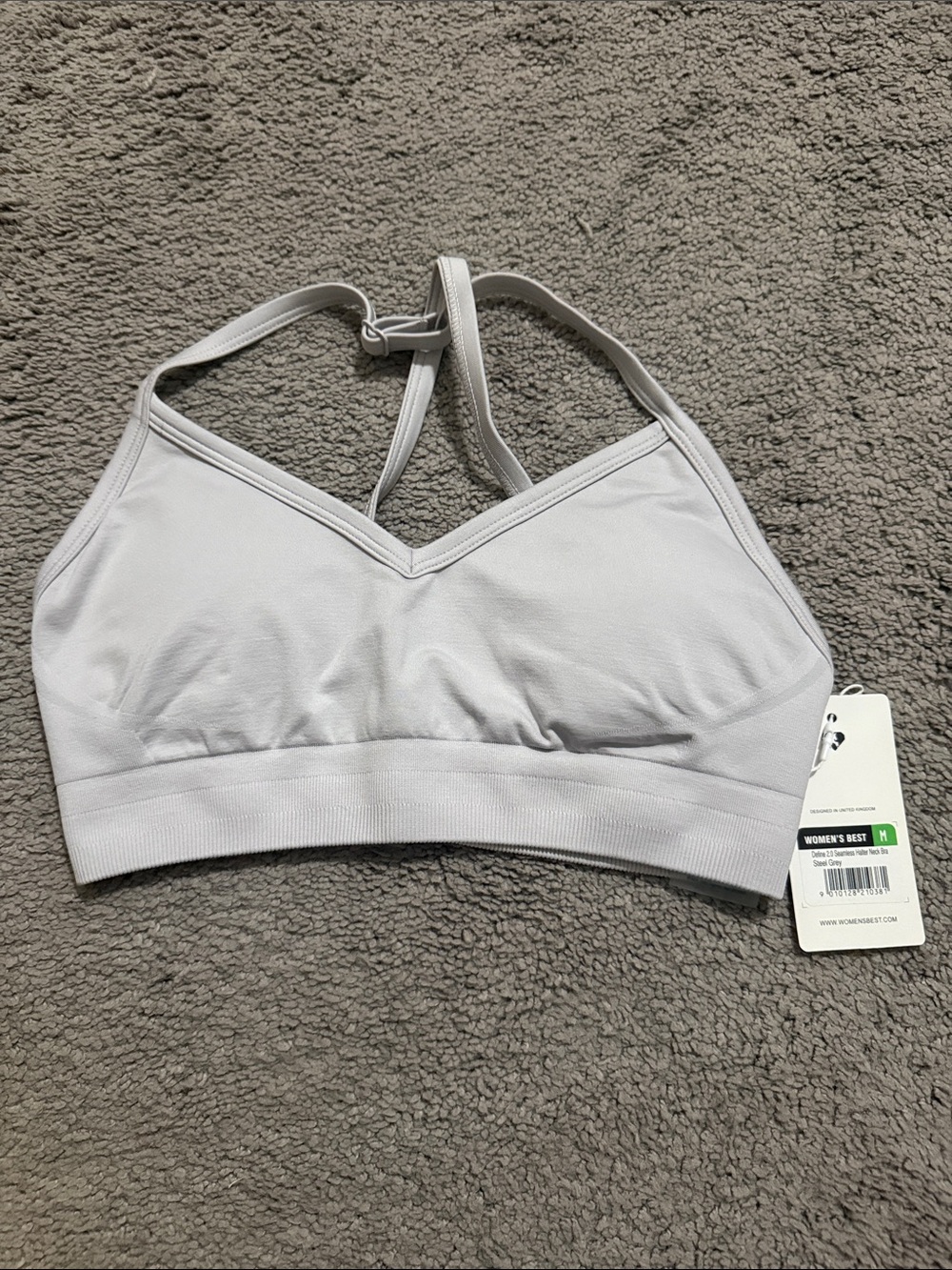Seamless Steel Gray V-Neck Bralette - Women's Intimates